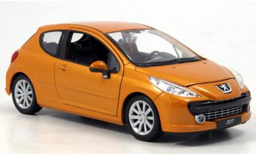 Modellautos Peugeot 207 1/24 Welly orange 1:24 Peugeot 207 1/24 Welly orange 1:24 modellautos