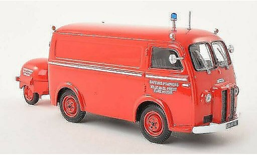 Peugeot D3 Base 1/43 Eligor Kastenwagen Sapeurs Feuerwehr Ville de Saint Prest mit Motorpumpe modellautos