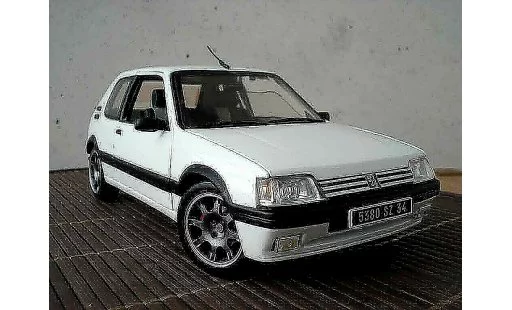 Peugeot 205 GTI 1/18 Solido weiss jantes pts modellautos