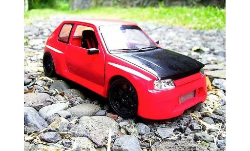 Peugeot 205 GTI 1/18 Solido 1.9 Rouge Vallelunga kit carrosserie gtr modellautos