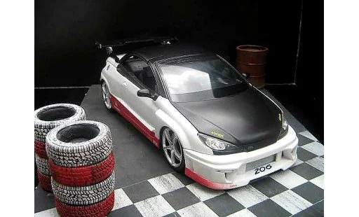 Peugeot 206 CC 1/18 Norev parotech racing modellautos
