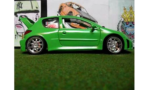 Peugeot 206 WRC 1/18 Solido mela verde modellautos
