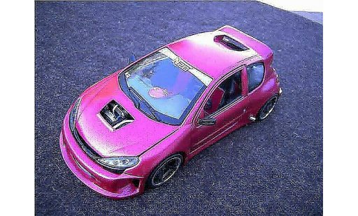 Peugeot 206 WRC 1/18 Solido kit large tuning modellautos