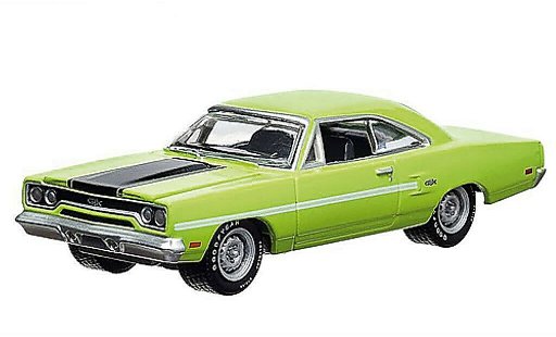 Plymouth GTX 1970 1/64 Greenlight gr&Atilde;&frac14;n/matt-schwarz modellautos
