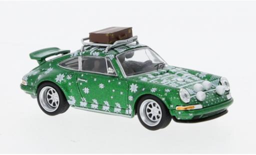 Porsche 911 1/64 Pop Race metallise vert Christmas Edition 2023 modellautos
