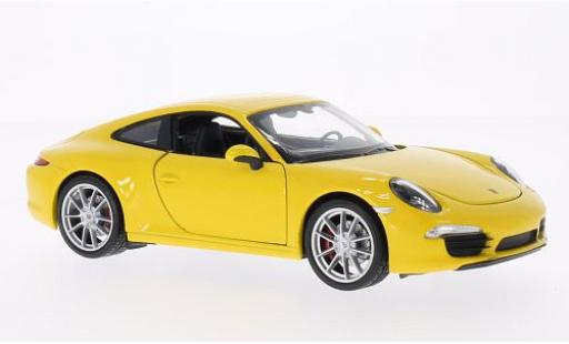 Porsche 991 1/24 Welly 911  Carr gelb 1:24 modellautos