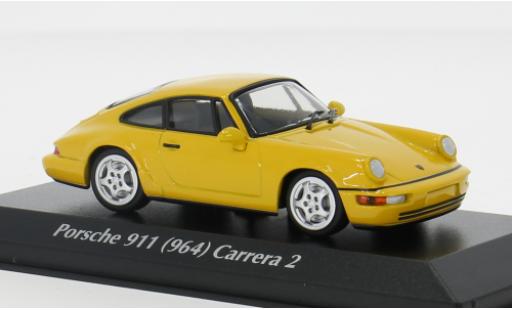 Porsche 993 1/43 Maxichamps 911  Carrera gelb 1992 1:43 modellautos