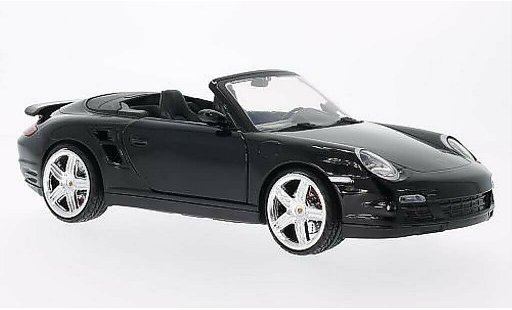 Porsche 911 Turbo 1/18 Motormax Cabrio schwarz modellautos