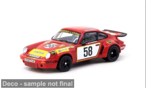 Porsche 930 RSR 1/64 Tarmac Works 911 Carrera 3.0 24h Le Mans 1975 Gelo Racing Team #58 J.Fitzpatrick/G.van Lennep 1:64 modellautos
