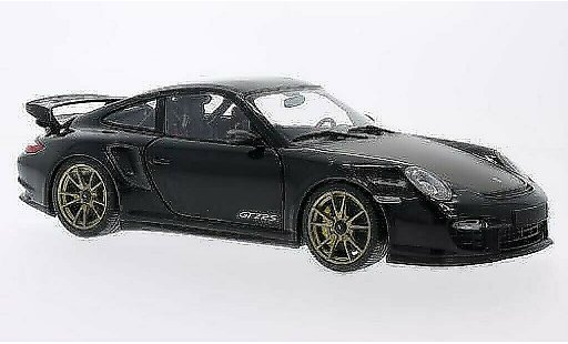 Porsche 911 GT2 1/18 Minichamps schwarz mit goldenen Felgen 2011 modellautos