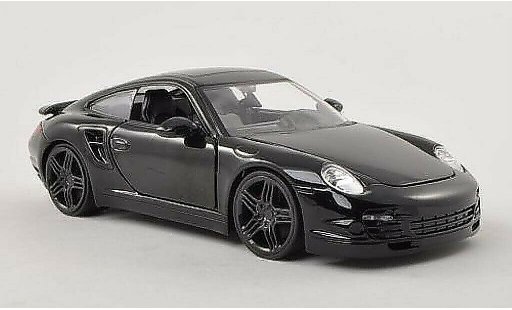 Porsche 911 S 1/24 Jada Toys schwarz 2007 modellautos