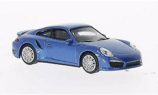 Porsche 911 Turbo 1/64 Schuco blau modellautos