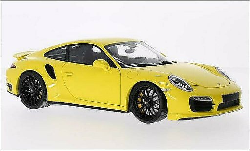 Porsche 911 Turbo S 1/18 Minichamps gelb 2013 modellautos