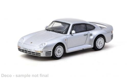 Porsche 959 1/64 Tarmac Works silber 1989 1:64 modellautos