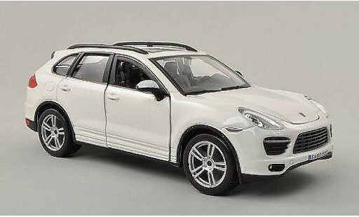 Porsche Cayenne Turbo 1/24 Burago (92A) weiss modellautos