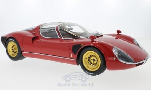 Modellautos Alfa Romeo T33 1/18 Premium ClassiXXs Tipo 33 Stradale rot 1967 mit goldenen Felgen Alfa Romeo T33 1/18 Premium ClassiXXs Tipo 33 Stradale rot 1967 mit goldenen Felgen modellautos