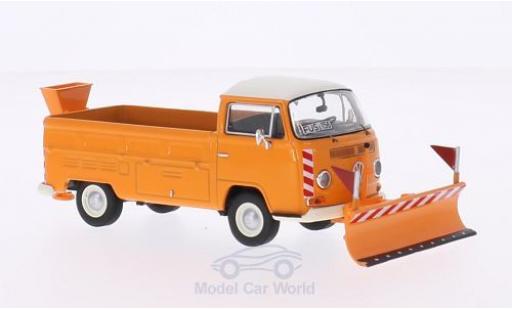 Modellautos Volkswagen T2 A 1/43 Premium ClassiXXs a Pritsche orange/weiss Winterdienst mit Räumschild und Salzstreuer Volkswagen T2 A 1/43 Premium ClassiXXs a Pritsche orange/weiss Winterdienst mit Räumschild und Salzstreuer modellautos