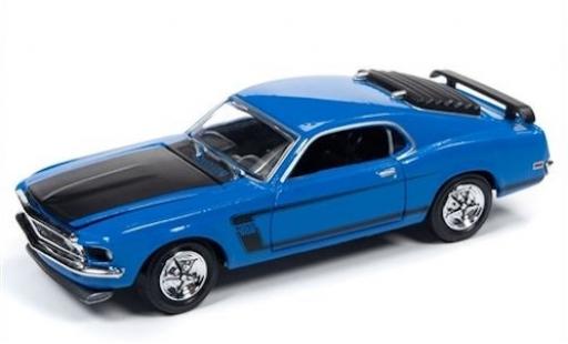 Ford Mustang 1/64 Racing Champions Boss 302 blau/matt-schwarz 1969 modellautos