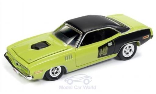 Plymouth Barracuda 1/64 Racing Champions grün/schwarz 1971 modellautos