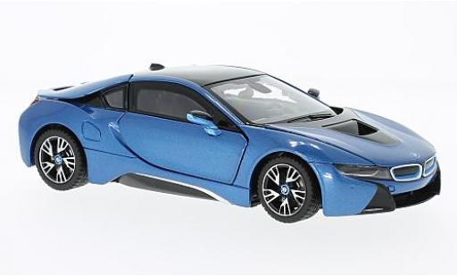 Bmw i8 1/24 Rastar mettalic blau modellautos