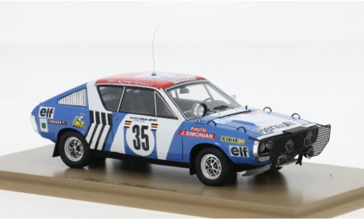 Renault 17 1/43 Spark Rally East African Safari 1975 #35 J.F.Piot/J.De Alexandris 1:43 modellautos