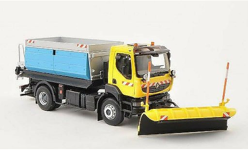 Renault Kerax Base 1/43 Norev gelb Streufahrzeug mit Schneepflug 2008 modellautos