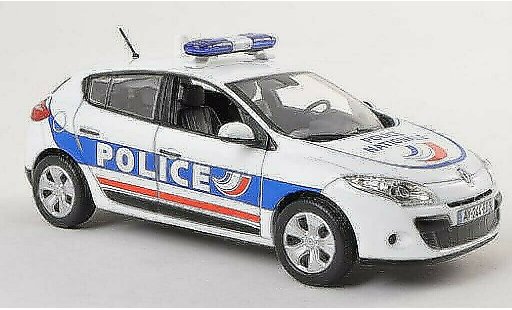 Renault Megane Base 1/43 Norev Police Nationale Polizei (F) 2010 modellautos