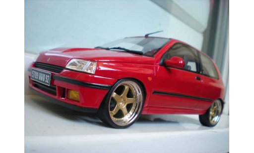 Renault Clio 16S 1/18 Ottomobile 1991 rot jantes 17 pouces modellautos