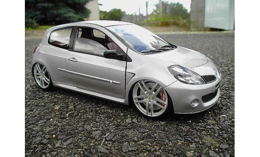 Renault Clio 3 RS 1/18 Solido grau jantes ferrari f430 modellautos