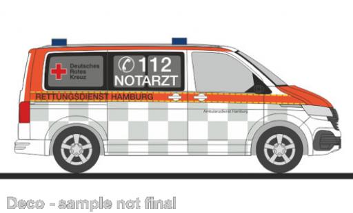 Modellautos Volkswagen T6 1/87 Rietze .1 DRK Ambulanzdienst Hamburg Volkswagen T6 1/87 Rietze .1 DRK Ambulanzdienst Hamburg modellautos