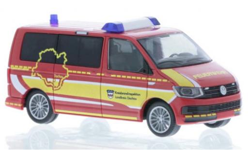 Modellautos Volkswagen T6 1/87 Rietze Feuerwehr Dachau Kreisbrandinspektion court- empattement Volkswagen T6 1/87 Rietze Feuerwehr Dachau Kreisbrandinspektion court- empattement modellautos