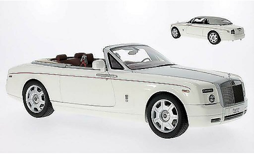 Rolls Royce Phantom Drophead Coupe 1/18 Kyosho weiss/matt-grau mit rotem Zierstreifen LHD modellautos