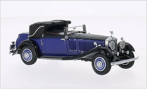 Rolls Royce Phantom Continental 1/43 Neo II DHC Gurney Nutting blau/schwarz RHD modellautos