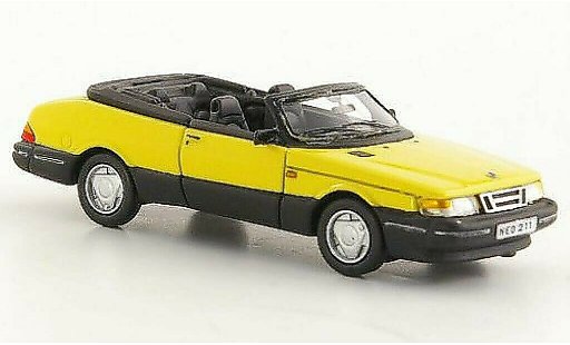 Saab 900 Cabriolet 1/87 Neo Cabrio gelb 1987 modellautos