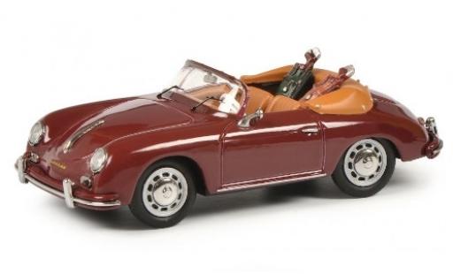 Porsche 356 1/43 Schuco A Cabriolet rot avec charge Golftaschen modellautos