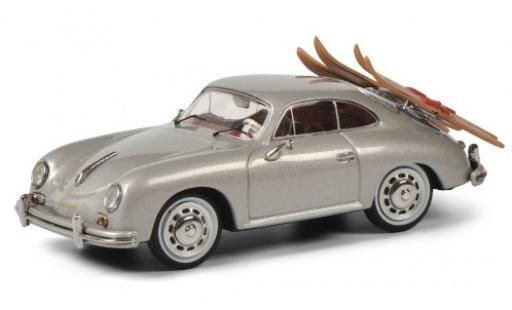 Porsche 356 1/43 Schuco A Coupe silber avec Wasserskiträger et charge modellautos