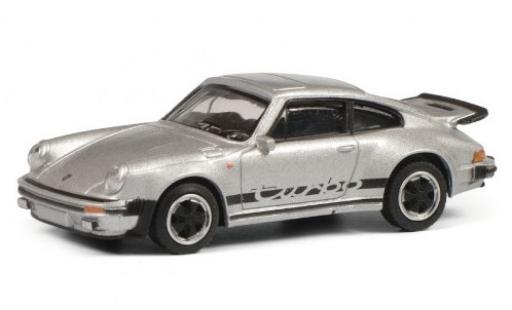 Porsche 911 1/64 Schuco 3.0 Turbo silber/Dekor modellautos