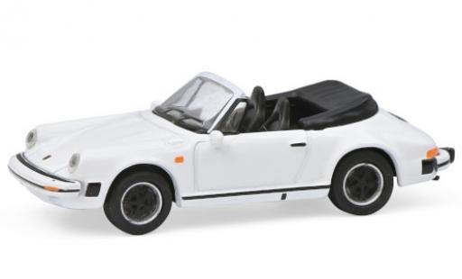 Porsche 911 1/87 Schuco Carrera 3.2 Cabriolet weiss modellautos