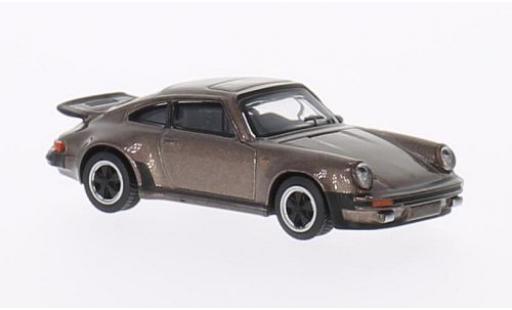 Porsche 911 1/64 Schuco Turbo 3.0 mettalic braun modellautos