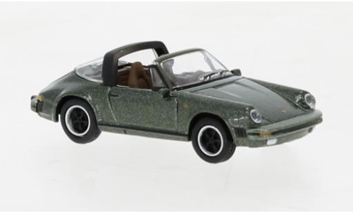 Porsche 911 1/87 Schuco Carrera 3.2 Targa metallise grün modellautos