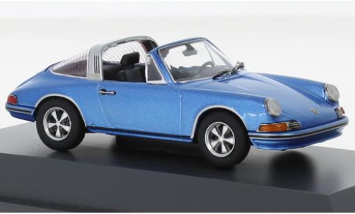 Porsche 911 1/43 Schuco S Targa metallise bleu 1971 modellautos