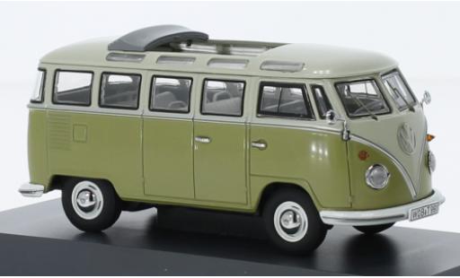 Volkswagen T1 1/43 Schuco Samba la chaux/gris clair 1952 modellautos
