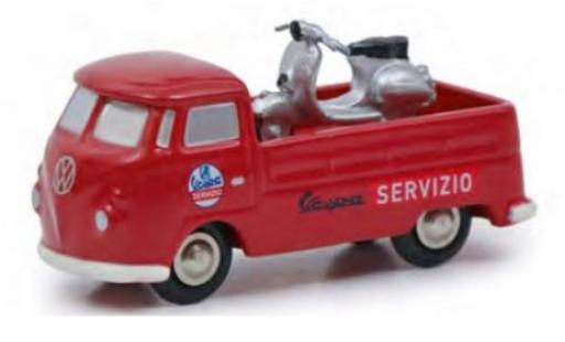 Modellautos Volkswagen T1 1/90 Schuco Pritsche Servizio Vespa avec Vespa Volkswagen T1 1/90 Schuco Pritsche Servizio Vespa avec Vespa modellautos