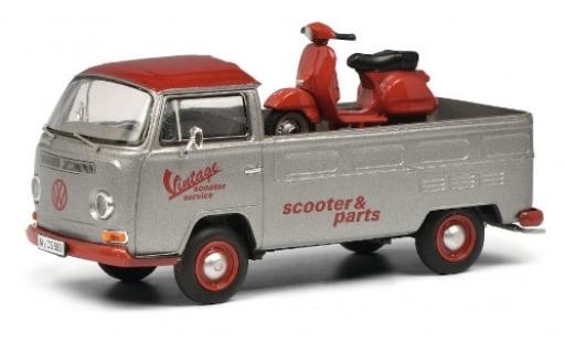 Volkswagen T2 1/43 Schuco a Pritsche Vintage Scooter Service avec charge Vespa PX modellautos