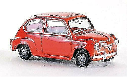 Seat 600 Base 1/87 Wiking rot-orange modellautos