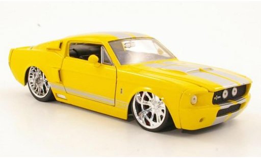 Shelby GT 500 1967 1/24 Jada Toys gelb/grau modellautos