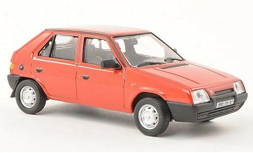 Skoda Favorit 136L 1/43 Abrex 136 L rot 1987 modellautos