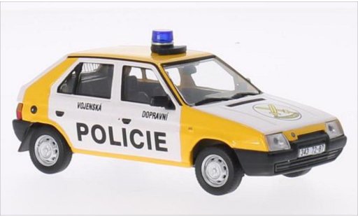 Skoda Favorit Livree Officielle 1/43 Abrex Vojenska Dopravni Policie 1992 weiss/gelb 1987 modellautos