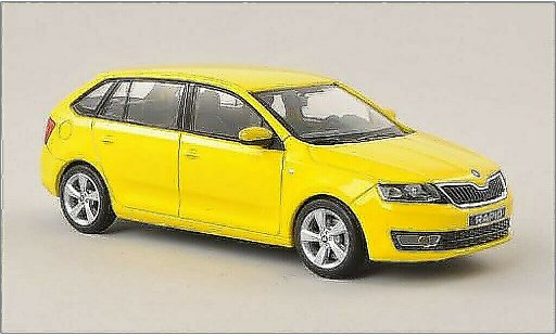 Skoda Rapid Spaceback ACE 1/43 Abrex Spaceback gelb 2013 modellautos