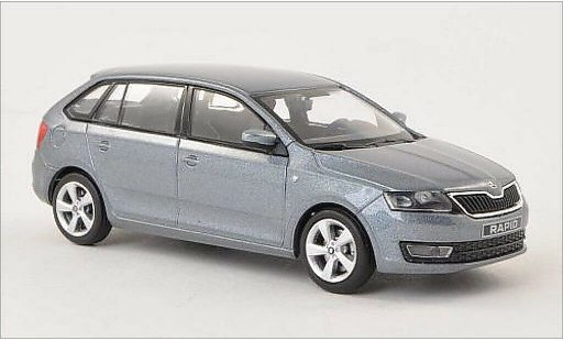 Skoda Rapid Spaceback ACE 1/43 Abrex Spaceback mettalic grau 2013 modellautos